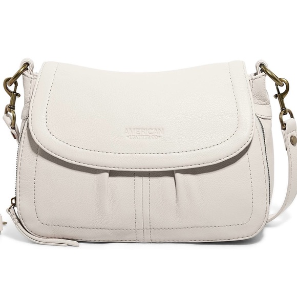 American Leather Co. Handbags - American Leather Co. Marino Crossbody Bag Cream